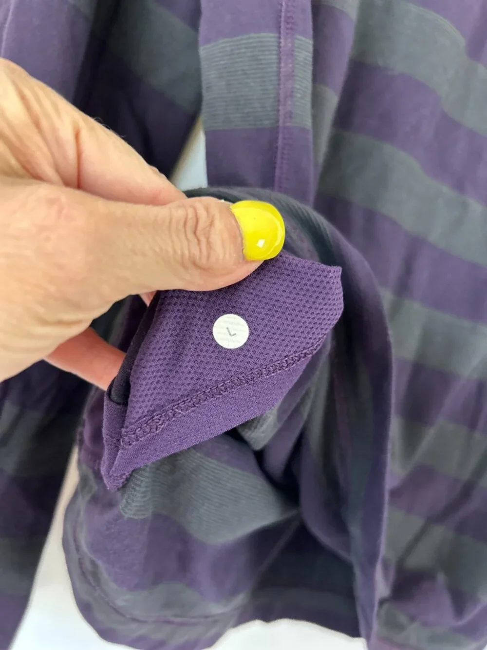 lululemon Purple Stripe Shirt Long Sleeve L